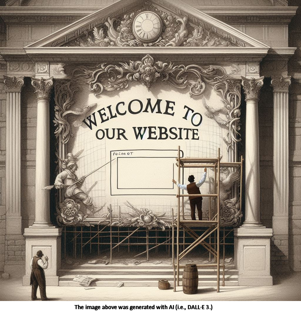 A web developer at work creating a home page for a web site.